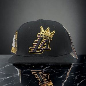 COPY - NEW Los Angeles Lakers Pro Standard Black 2020 Finals Champs Lines Snapb…